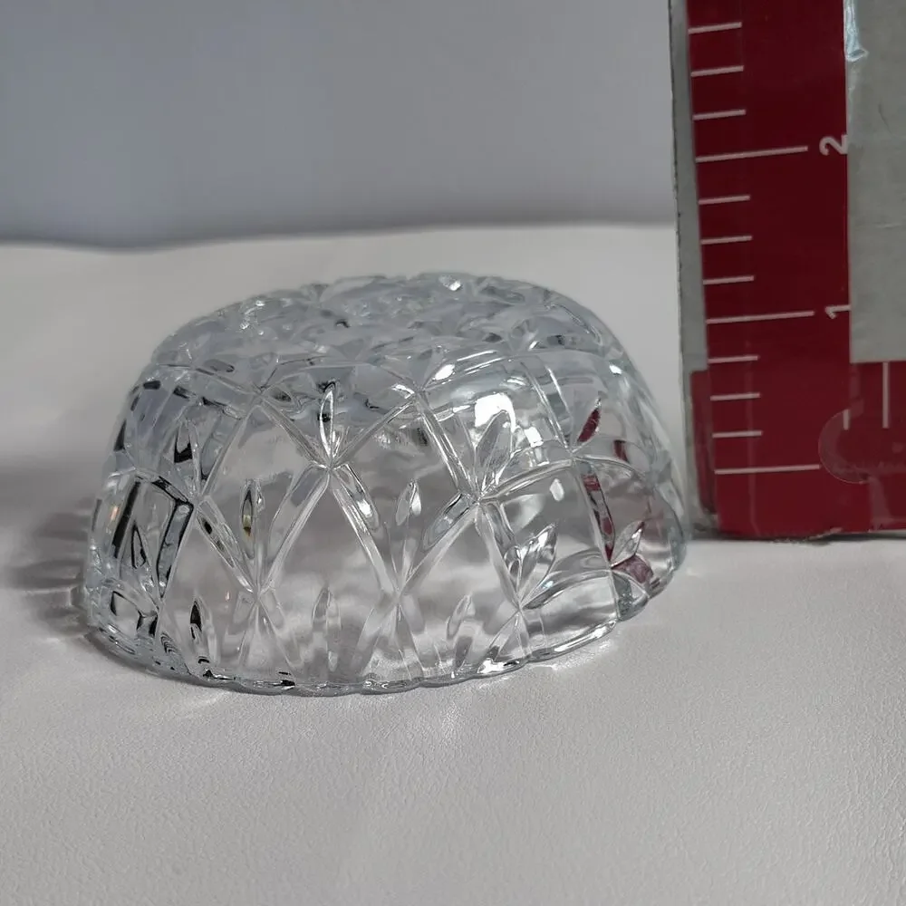 Studio Nova Pineapple Bowl Clear Glass Candy Dish Decorative Cut Glass 6x4
